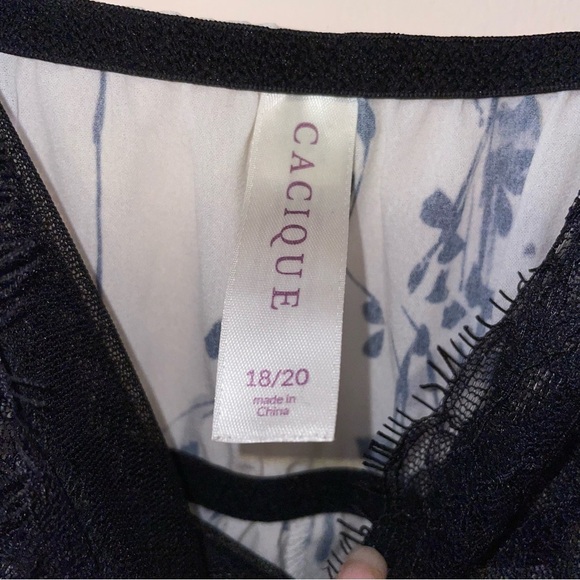 Cacique Maxi Length Nightgown with Lace Bodice Size 18/20 - Picture 2 of 6